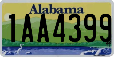 AL license plate 1AA4399