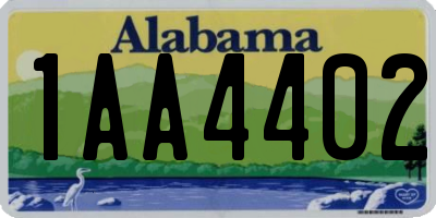 AL license plate 1AA4402