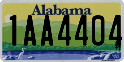 AL license plate 1AA4404