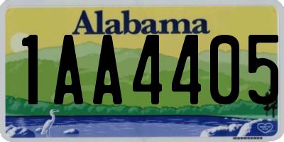 AL license plate 1AA4405