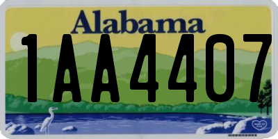 AL license plate 1AA4407