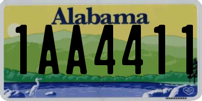 AL license plate 1AA4411