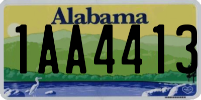 AL license plate 1AA4413