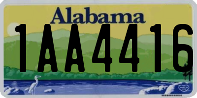 AL license plate 1AA4416