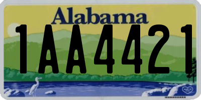 AL license plate 1AA4421