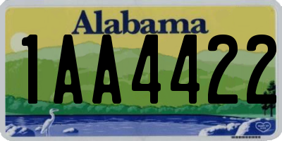 AL license plate 1AA4422