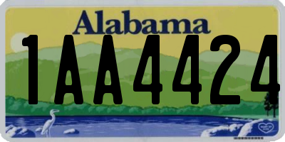 AL license plate 1AA4424