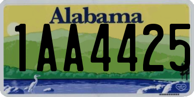 AL license plate 1AA4425