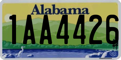 AL license plate 1AA4426