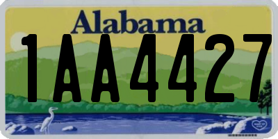 AL license plate 1AA4427