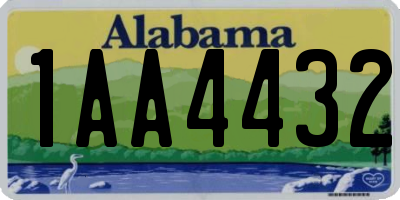 AL license plate 1AA4432