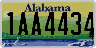 AL license plate 1AA4434