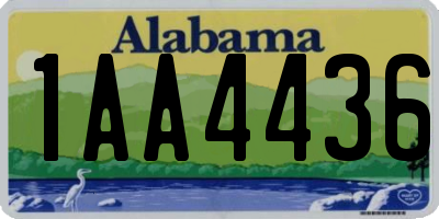 AL license plate 1AA4436