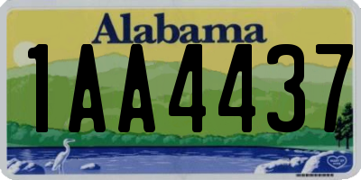 AL license plate 1AA4437