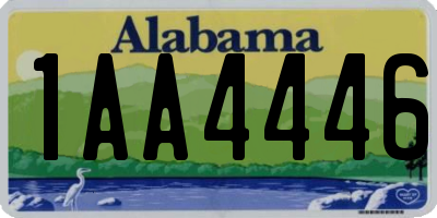 AL license plate 1AA4446
