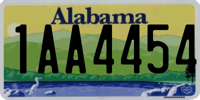 AL license plate 1AA4454