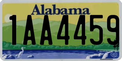 AL license plate 1AA4459