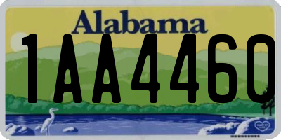 AL license plate 1AA4460