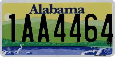 AL license plate 1AA4464