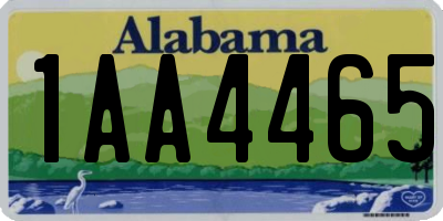 AL license plate 1AA4465