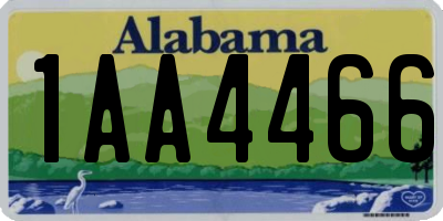 AL license plate 1AA4466