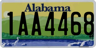 AL license plate 1AA4468