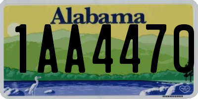 AL license plate 1AA4470