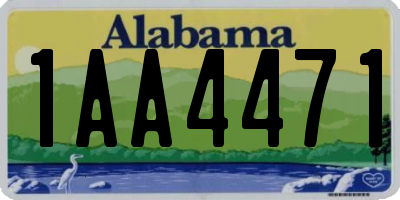 AL license plate 1AA4471