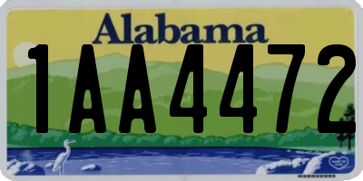 AL license plate 1AA4472