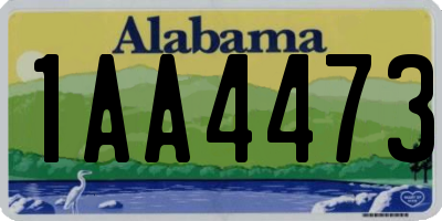 AL license plate 1AA4473