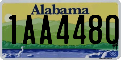 AL license plate 1AA4480