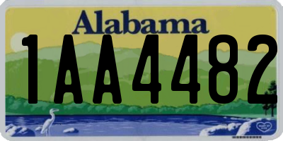 AL license plate 1AA4482