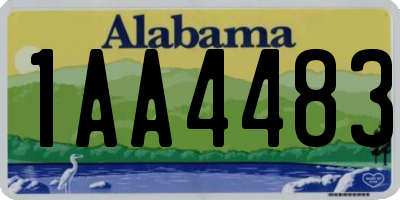 AL license plate 1AA4483