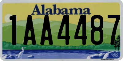 AL license plate 1AA4487