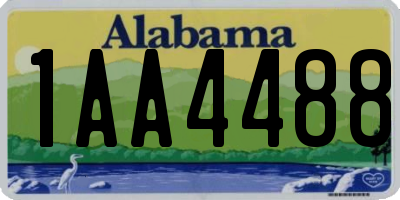 AL license plate 1AA4488