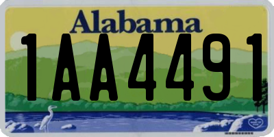 AL license plate 1AA4491