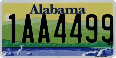 AL license plate 1AA4499