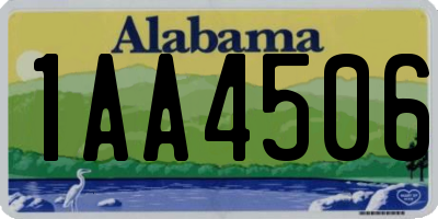 AL license plate 1AA4506