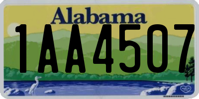 AL license plate 1AA4507