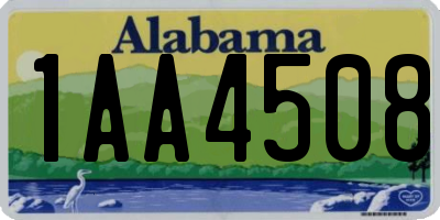 AL license plate 1AA4508