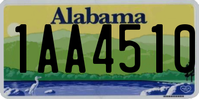 AL license plate 1AA4510