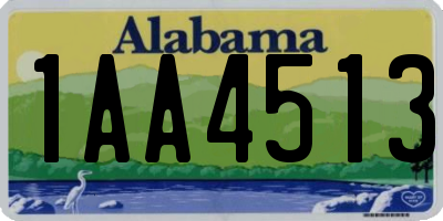 AL license plate 1AA4513