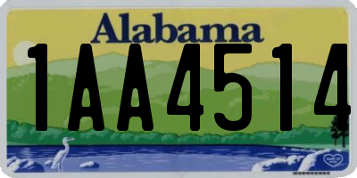 AL license plate 1AA4514