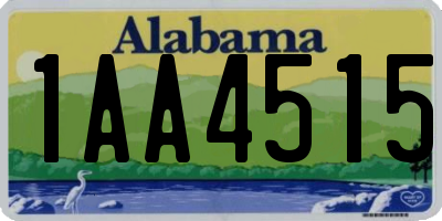 AL license plate 1AA4515