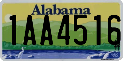 AL license plate 1AA4516