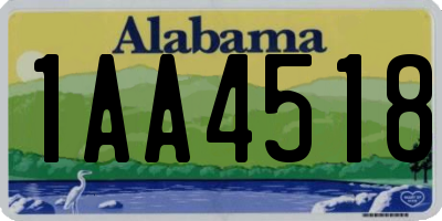 AL license plate 1AA4518