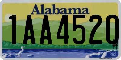 AL license plate 1AA4520