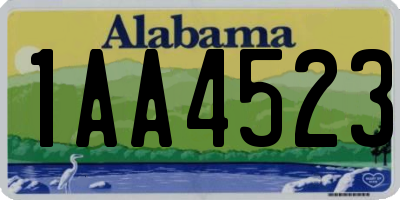 AL license plate 1AA4523