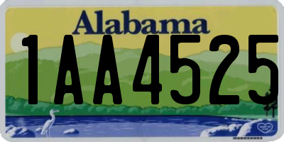 AL license plate 1AA4525