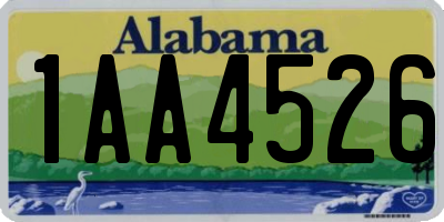 AL license plate 1AA4526